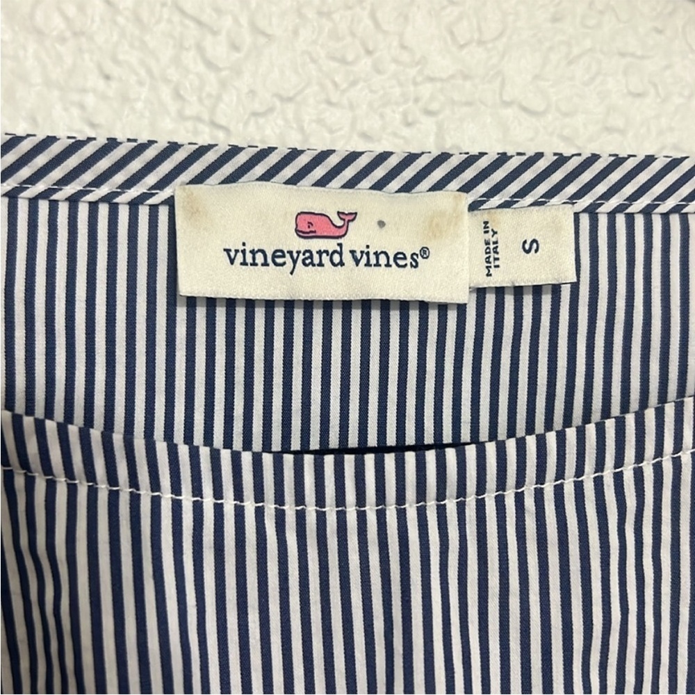Vineyard Vines Smocked Waist Fit & Flare Striped Dress - Picture 12 of 12